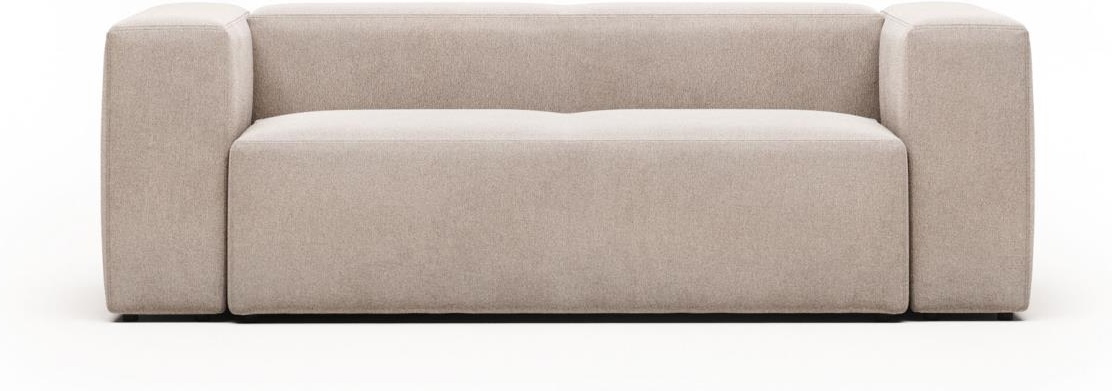 Blok, 3-personers sofa, beige, H69x210x100 cm, stof