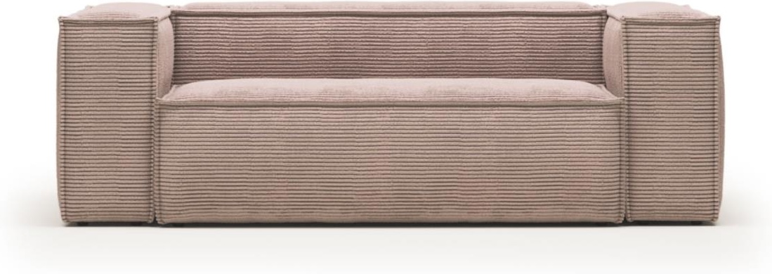 Blok, 3-personers sofa, lyserød, H69x210x100 cm, stof