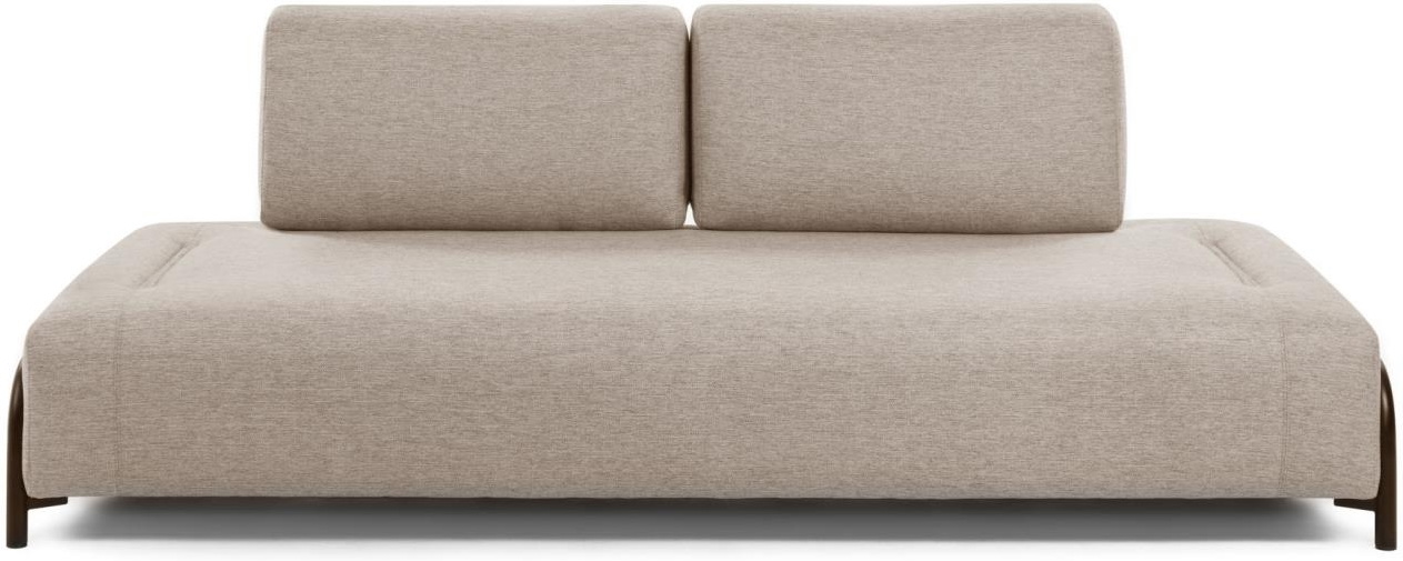 Compo, 3-personers sofa, beige/sort, H82x232x98 cm