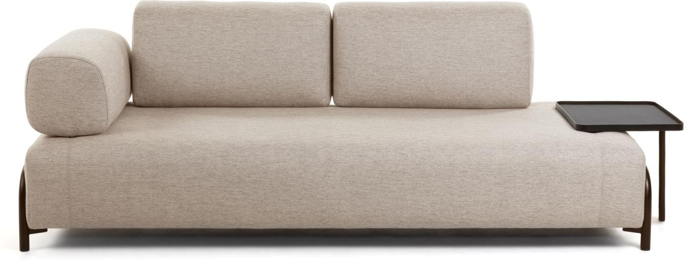 Compo, 3-personers sofa, beige, H82x252x98 cm, armlæn venstre