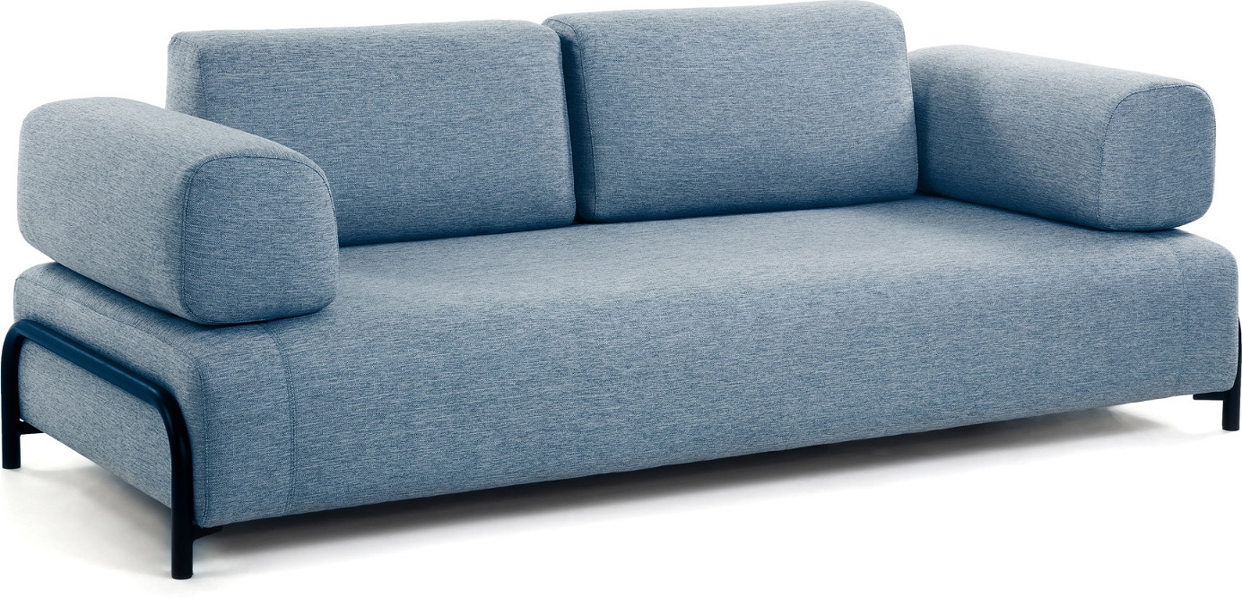 Compo, 3-personers sofa, blå, H82x232x98 cm, armlæn