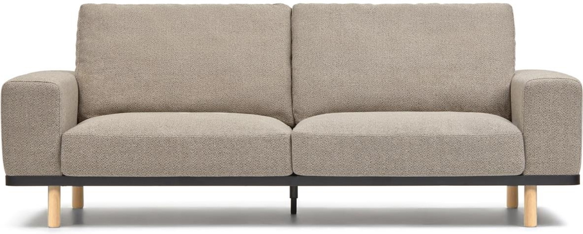 Noa, 3-personers sofa, beige/natur, H94x230x100 cm, uden puder