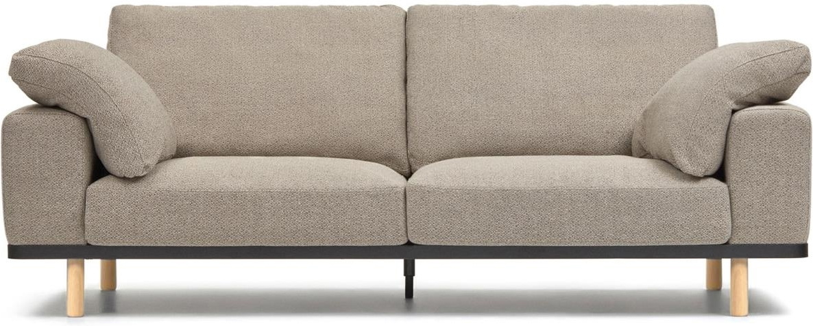 Noa, 3-personers sofa, beige/natur, H94x230x100 cm, med puder