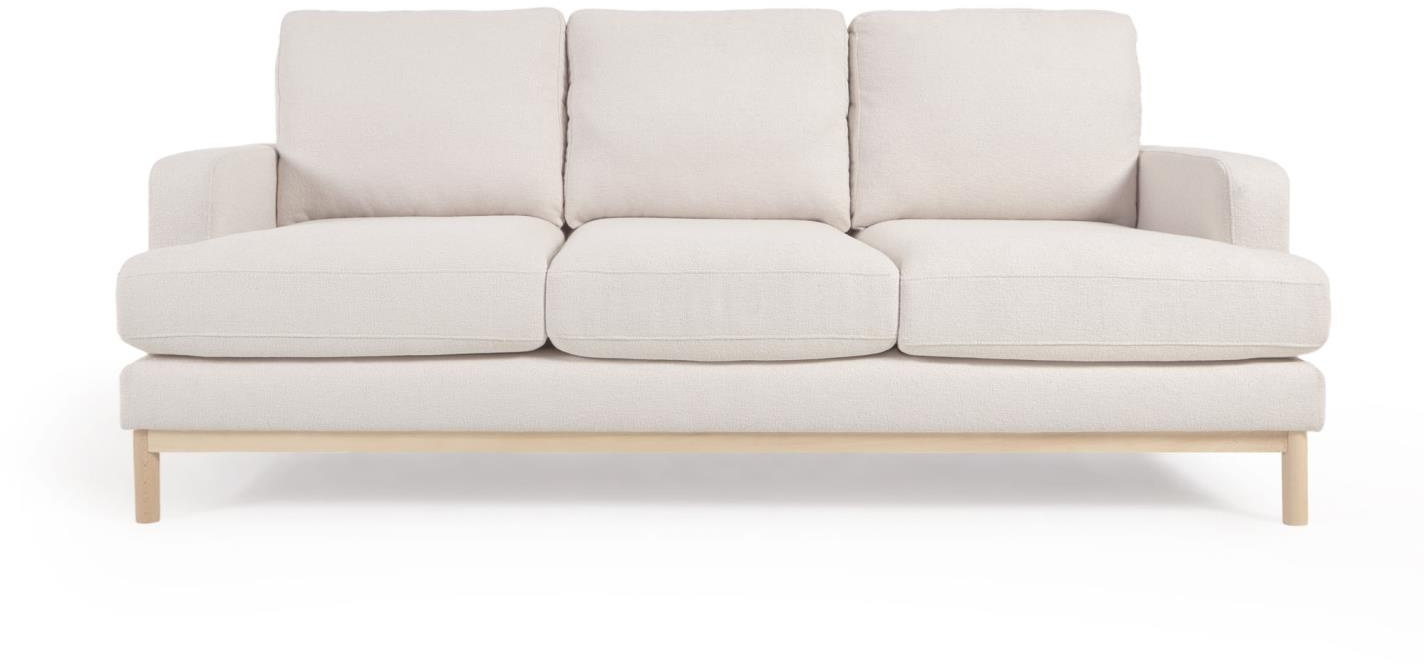 Mihaela, 3-personers sofa, hvid, H88x203x95 cm