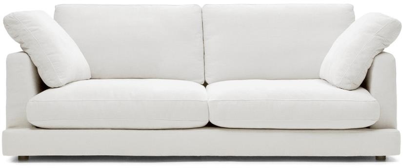 Gala, 3-personers sofa, hvid, H87x210x105 cm, stof