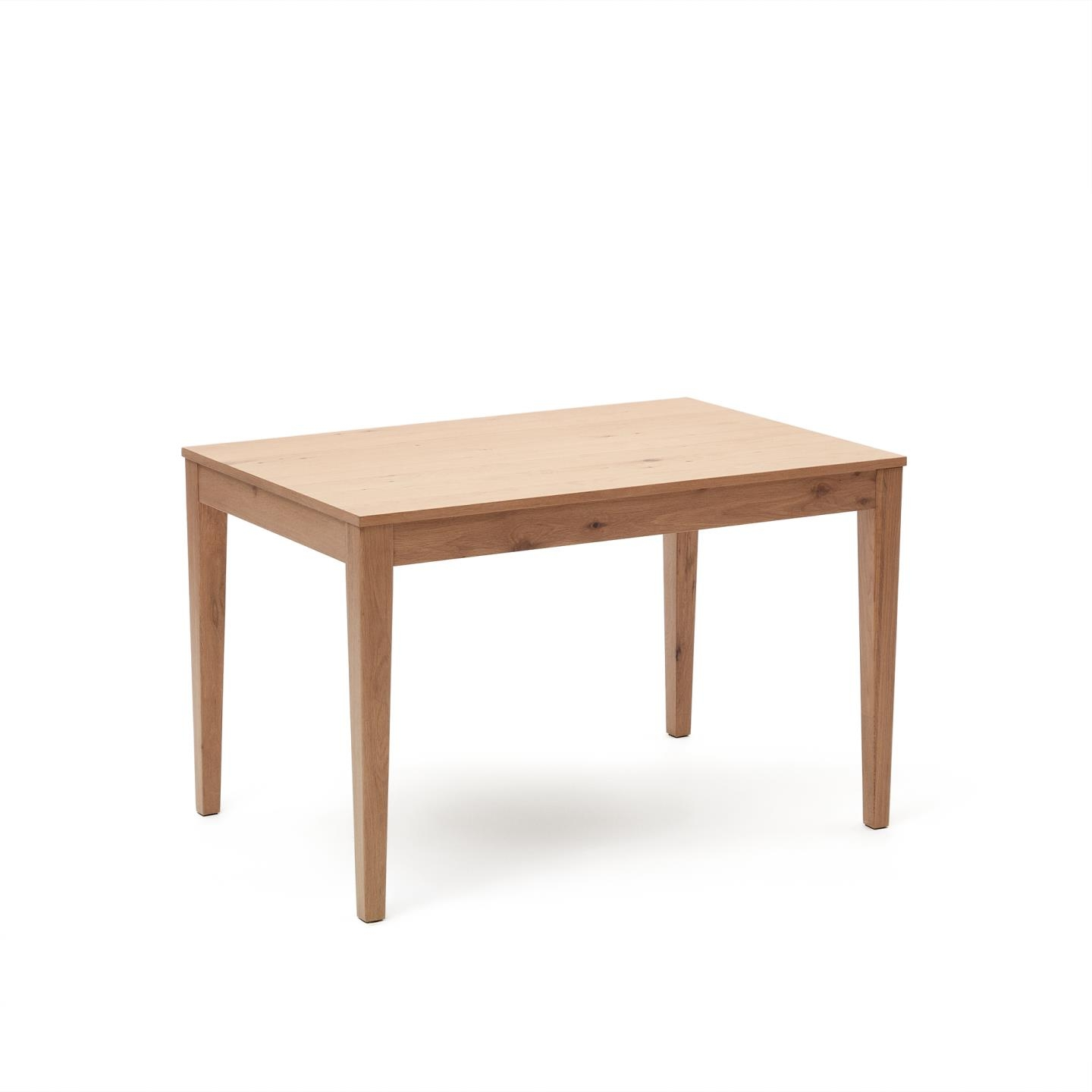 Yain, Spisebord med udtræk, natur, H76x120x80 cm, massivt træ