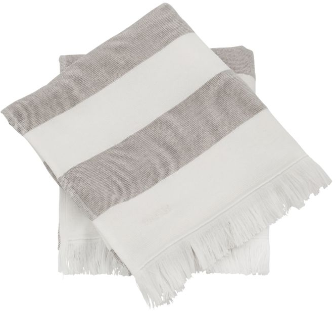 Billede af Håndklæde, Barbarum, Hvide og brune striber hos Likehome.dk