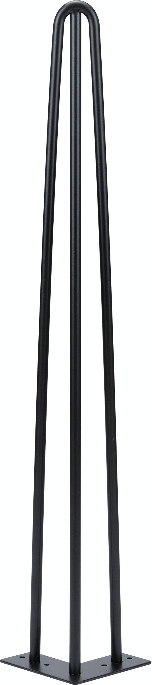 Elias, Understel, 3-rods hairpin-legs til spisebord, sort, H71,5x7,5 cm