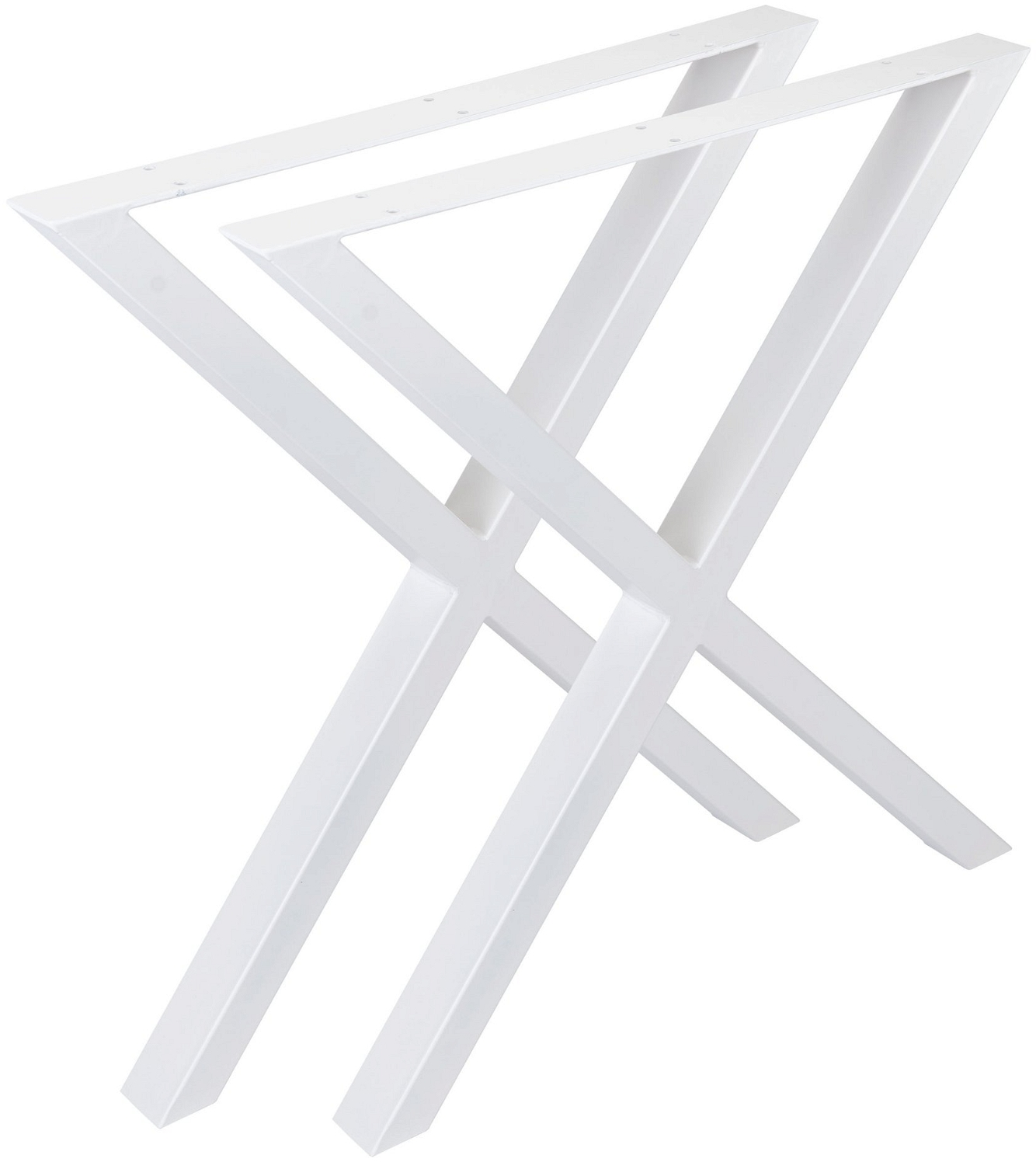 Oscar, Understel til spisebord, Krydsstel, hvid, H71x65x6 cm