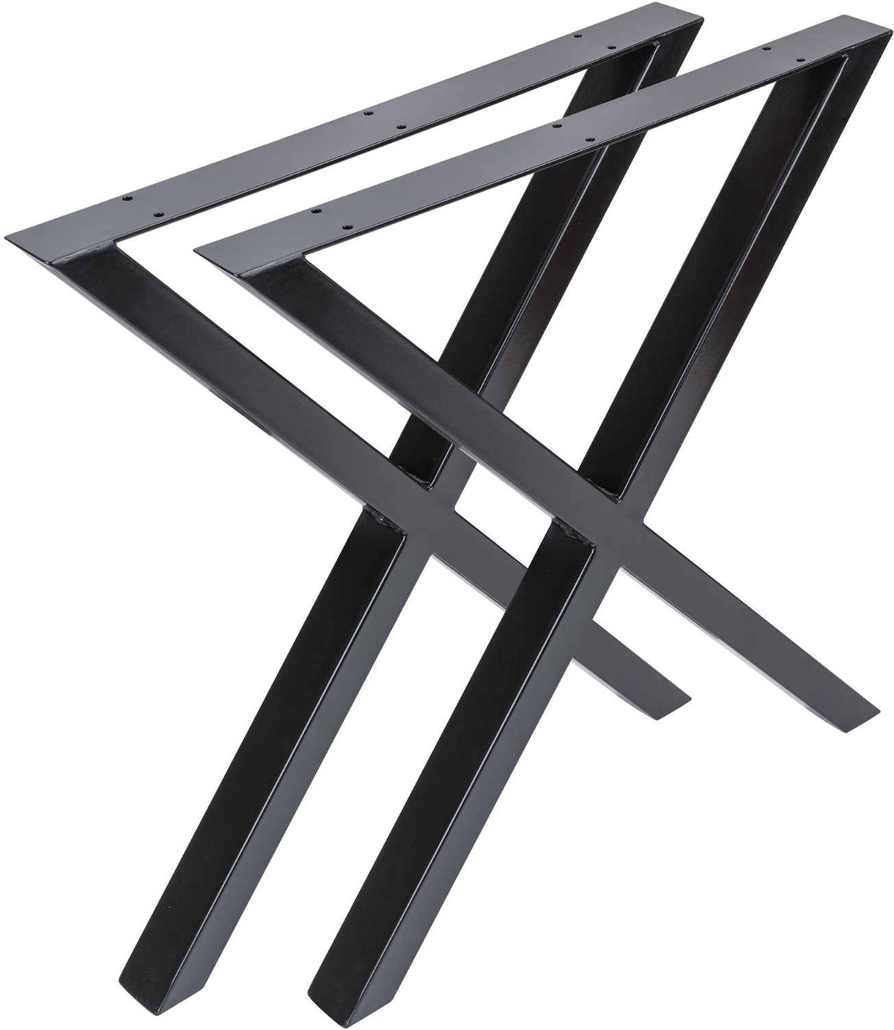 Oscar, Understel til spisebord, Krydsstel, sort, H71x65x6 cm