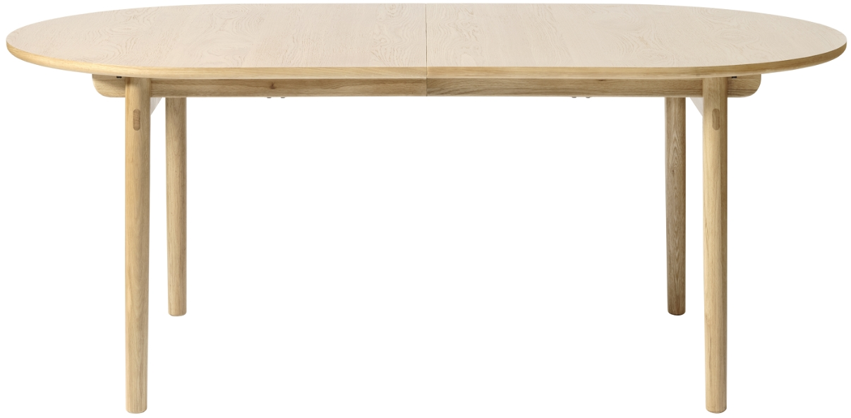 Carno, Rundt spisebord, natur, H74x190x100 cm, egetræ