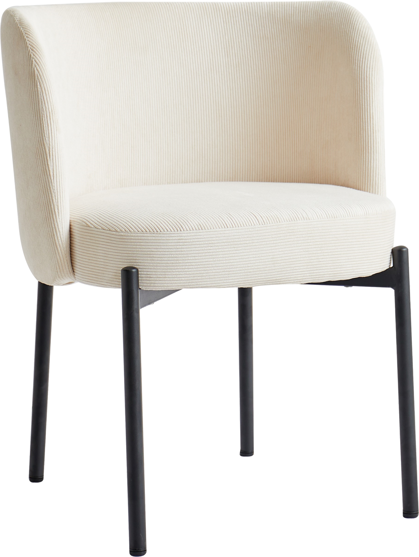 Spisebordsstol Nordlys Furniture Grimstad fløjlsstol i beige skandinavisk design