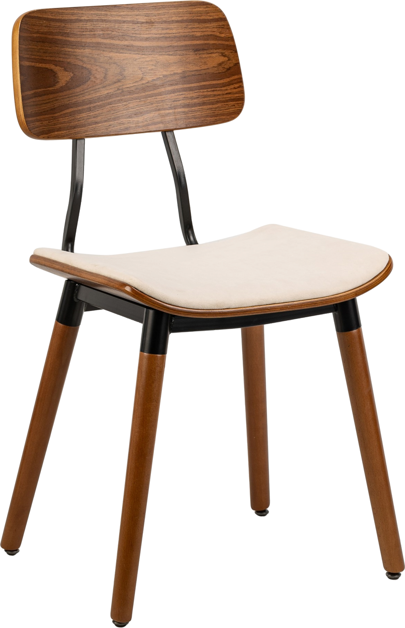 Victoria, Spisebordsstol, Beige, Fløjl (H: 82 x B: 44 cm.)