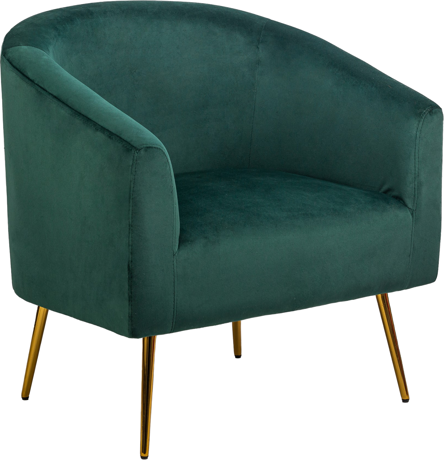 Kiruna, Loungestol, Grøn, Fløjl (H: 76 x B: 75 cm.)