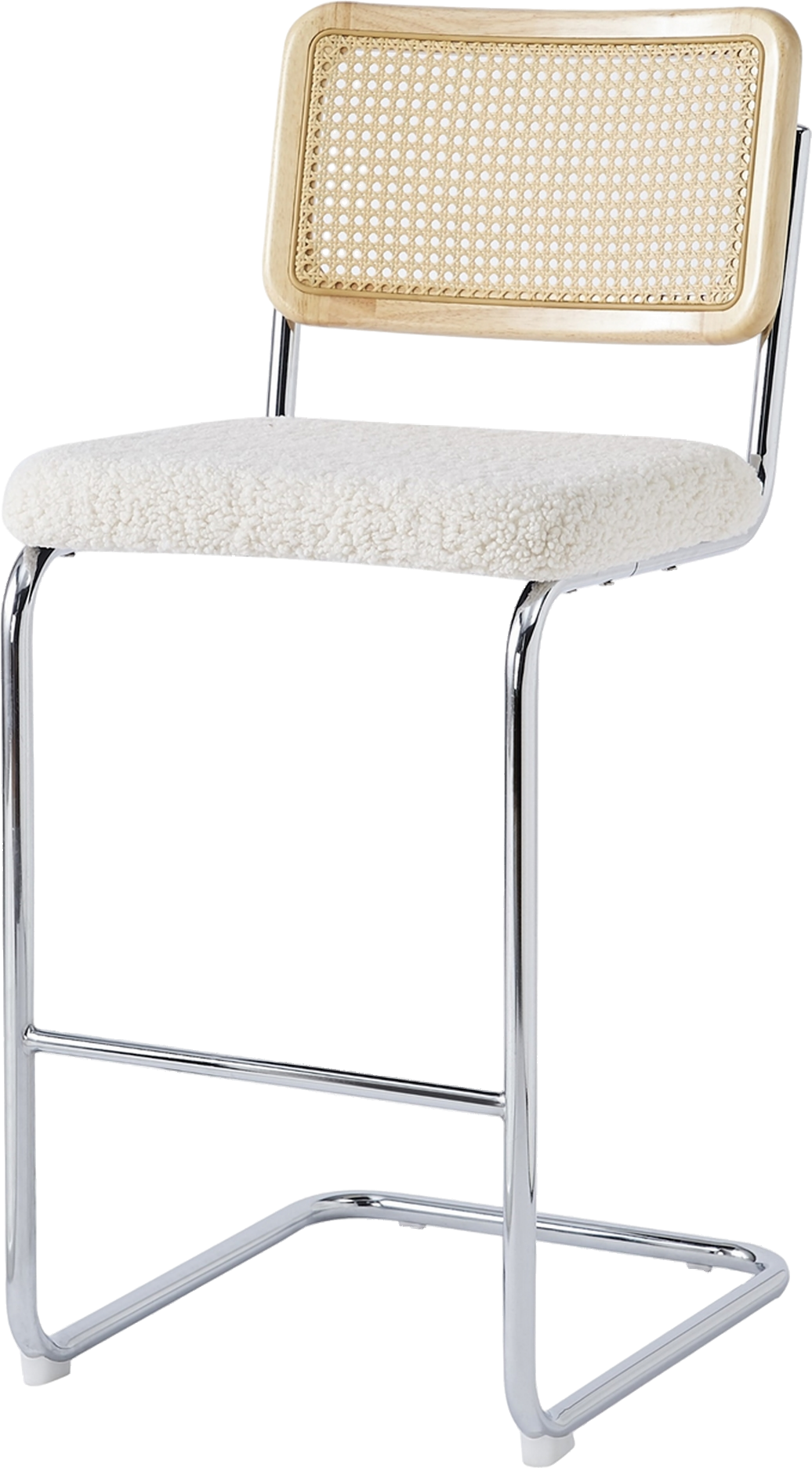 Barstol Nordlys Furniture Tabsofia i hvid rattan med 75 cm siddehøjde  –  H100 B49 D58