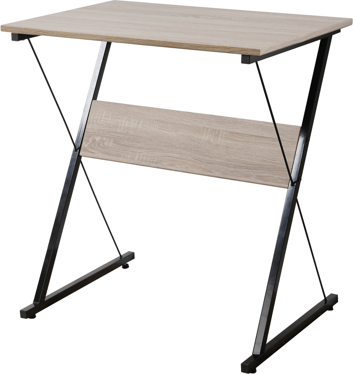 Detroit, Skrivebord, Brun, Metal (H: 74 x B: 70 cm.)