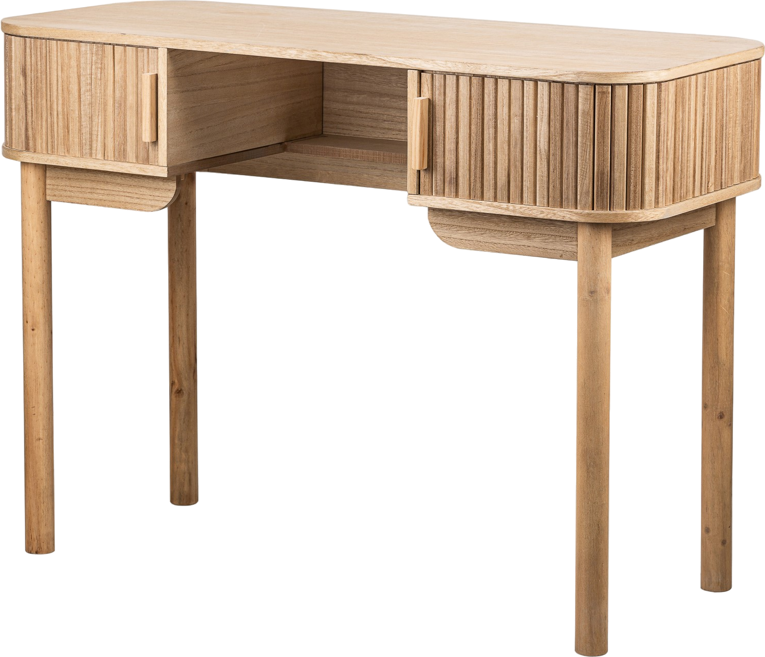 Skrive- og kontorbord Nordlys Furniture Toyama Asketræ natur 110ÉÂ45 cm med 2 skuffer