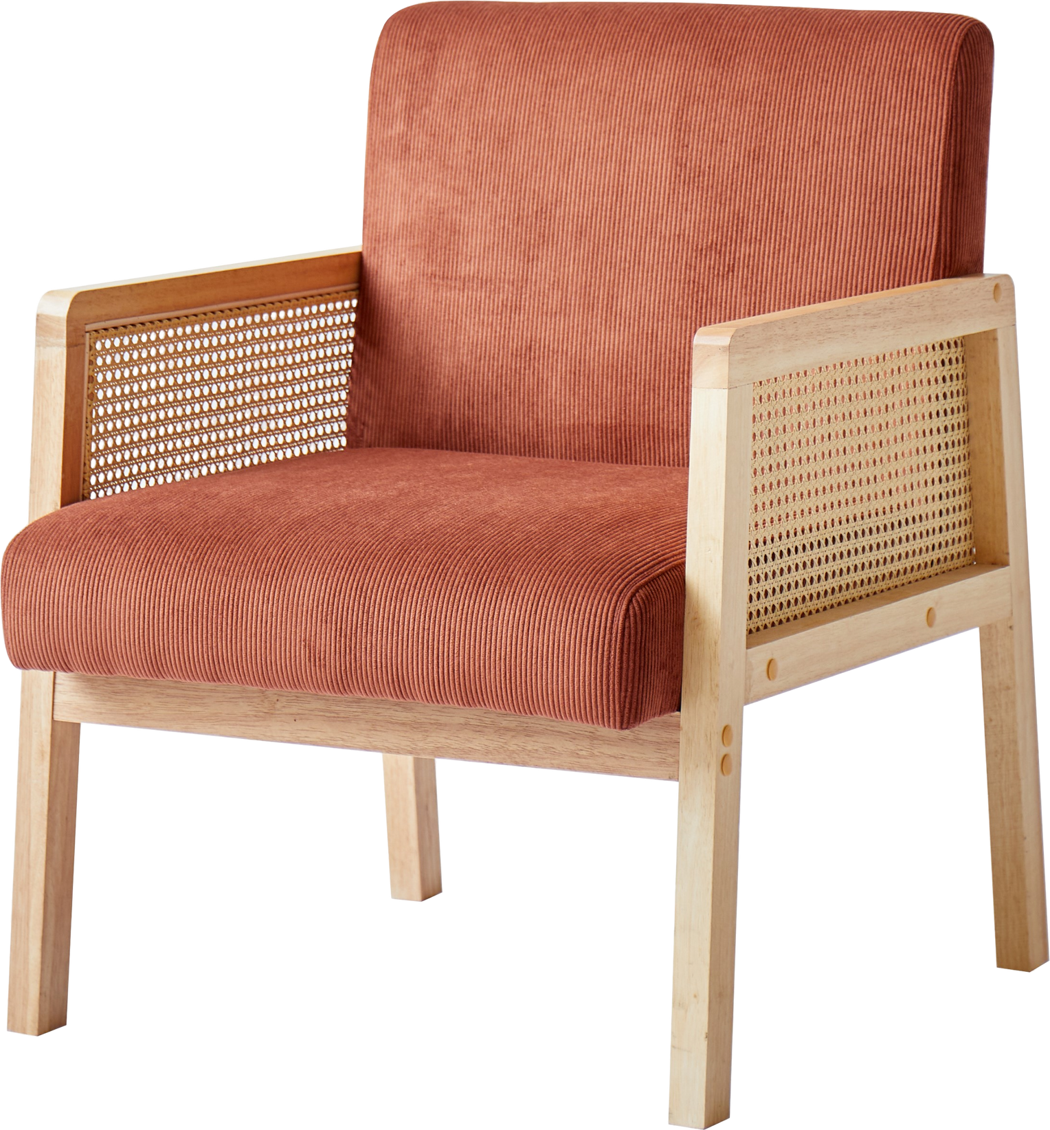 Borgo, Loungestol, Rød, Fløjl (H: 76 x B: 60 cm.)