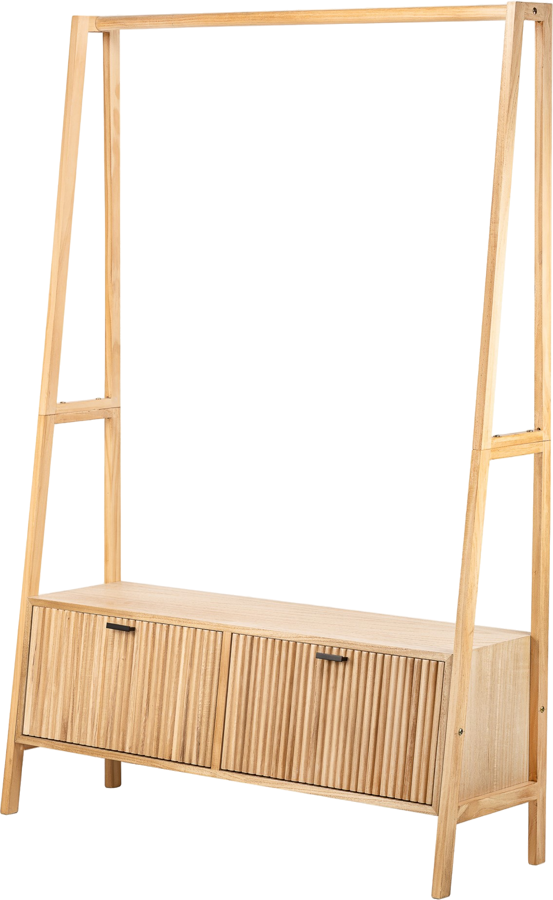 Reol Med Stativ Nordlys Furniture Turku Massivt Fyrretræ Natur H165xb110xd36 Opbevaringsreol