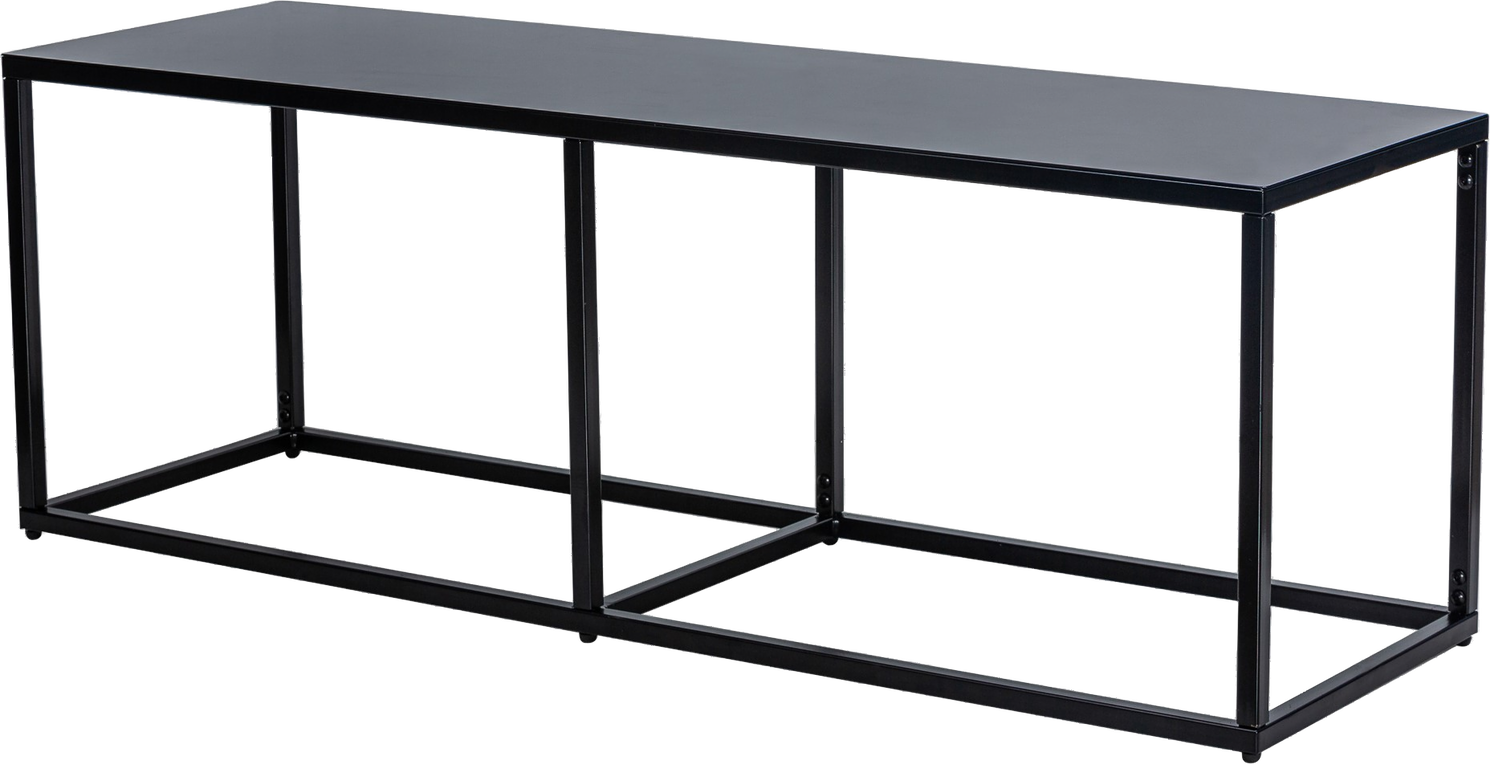 Bænk Nordlys Furniture York  –  industriel entrébænk i sort metal H45ÉÂB130ÉÂD40 cm