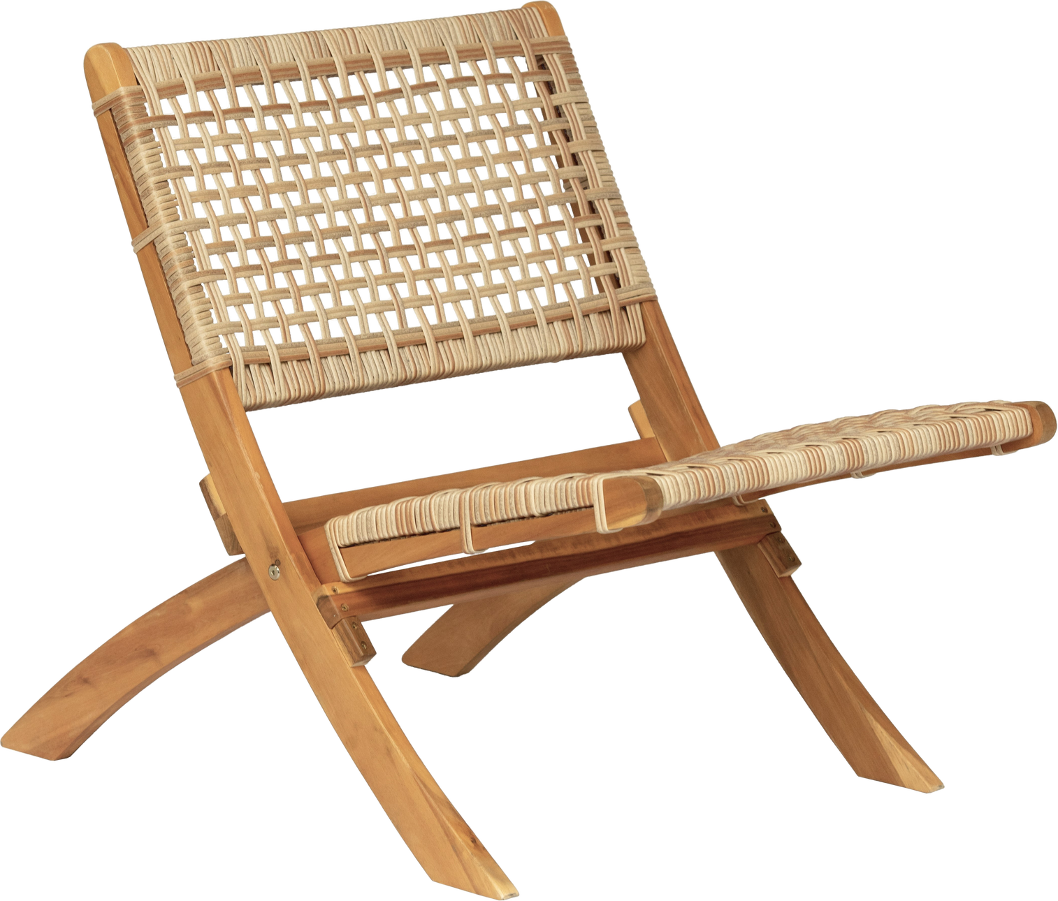 Loungestol Nordlys Furniture Janeiro FSC-certificeret akacietræ natur med flettet reb - tidløst design