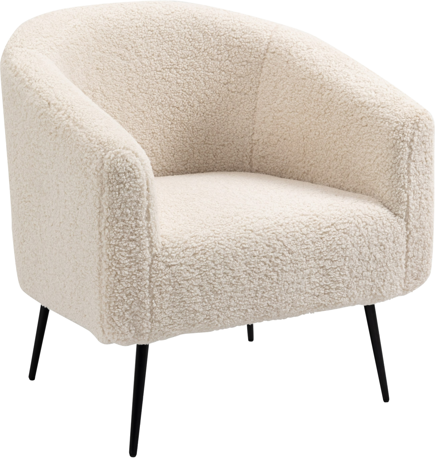 Kiruna, Loungestol, Hvid, Løkke (H: 76 x B: 75 cm.)
