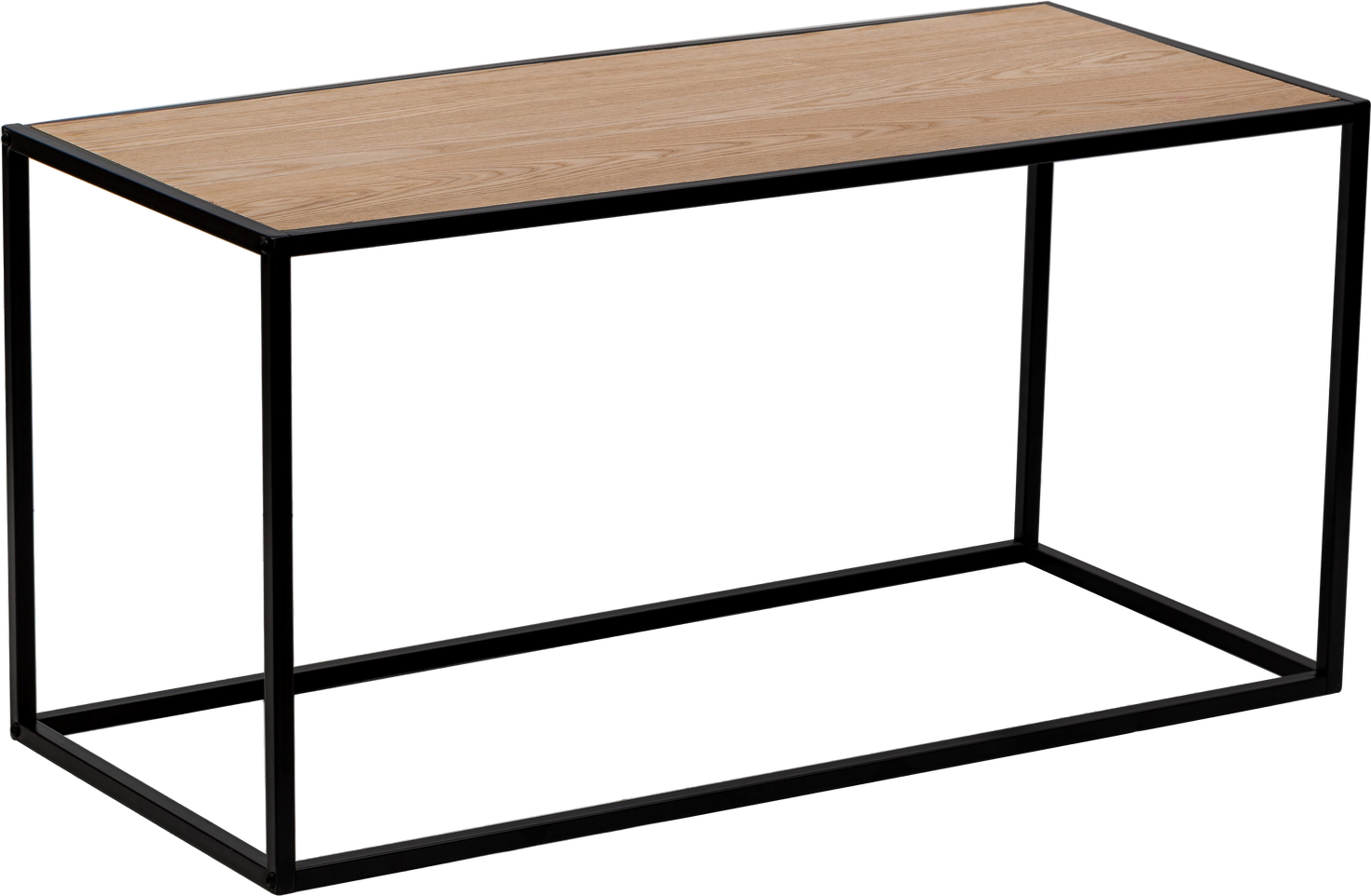 Sofabord / kaffebord Monroe fra Nordlys Furniture i træ og sort metalramme H45 x B90 x D40 cm