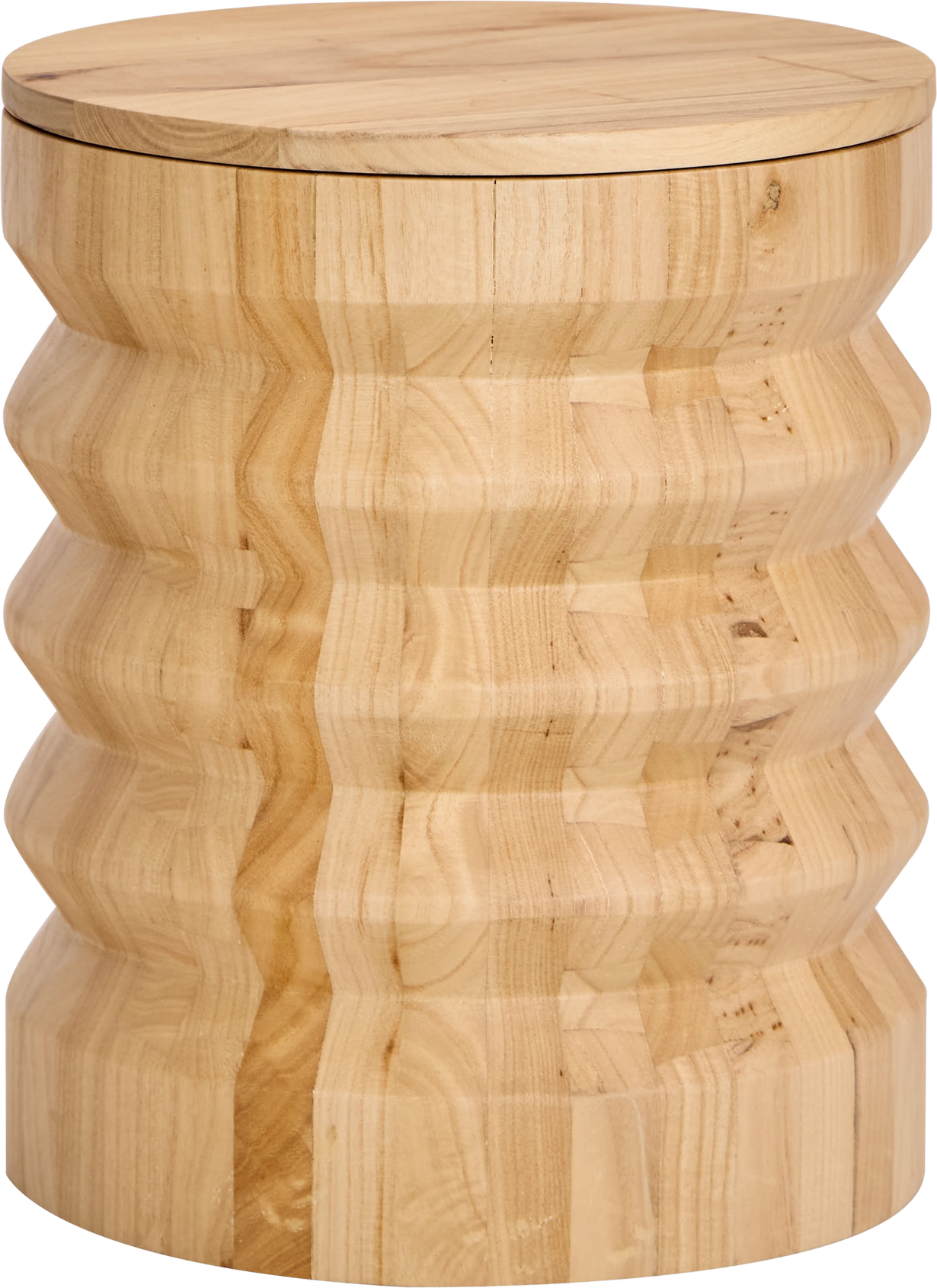 Nordlys Furniture Santiago puf/skammel med opbevaring natur træ É34,5 x H42 cm