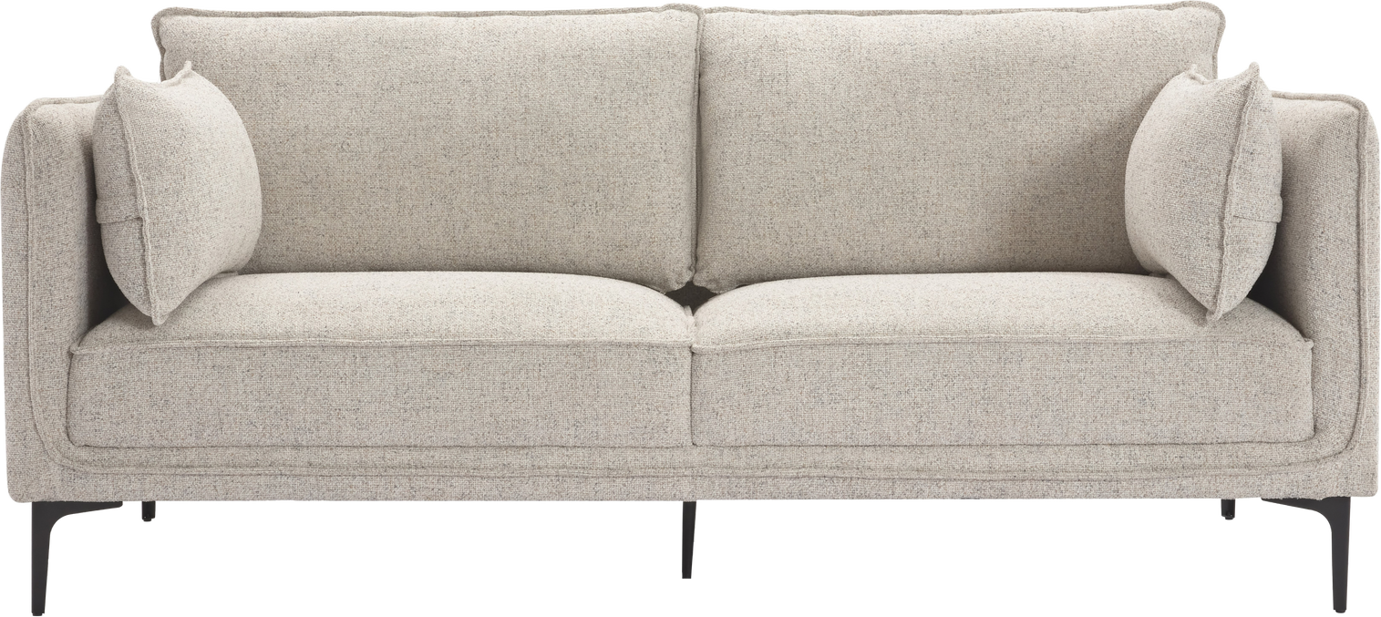 Nuuk, 2-personers sofa, Grå, Stof (H: 86 x B: 195 cm.)