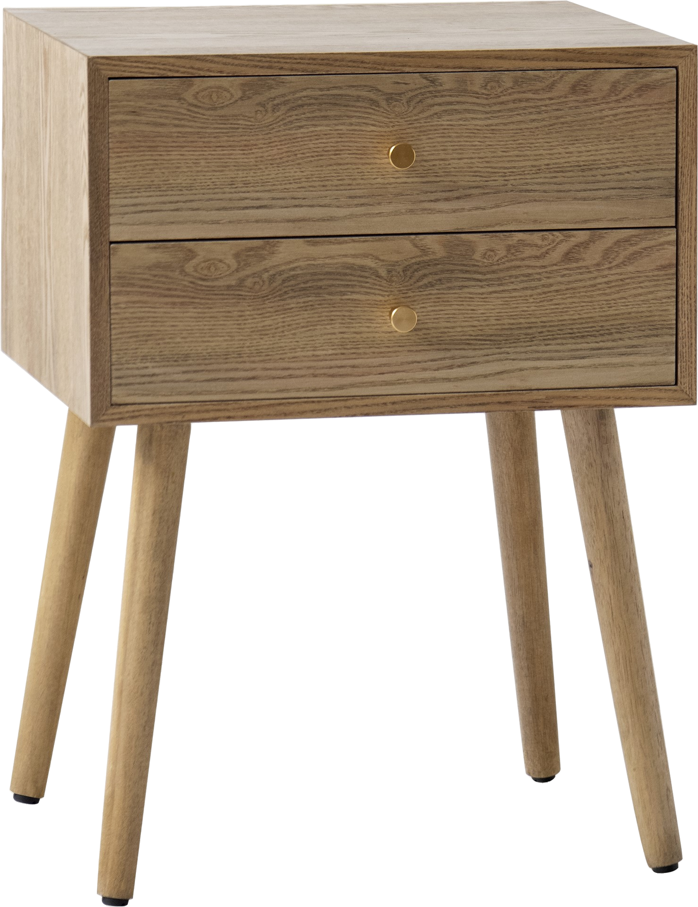 Nordlys Furniture sengebord Tonder natbord, FSC-træ natur, 2 skuffer, H62ÉÂB46ÉÂD38 cm