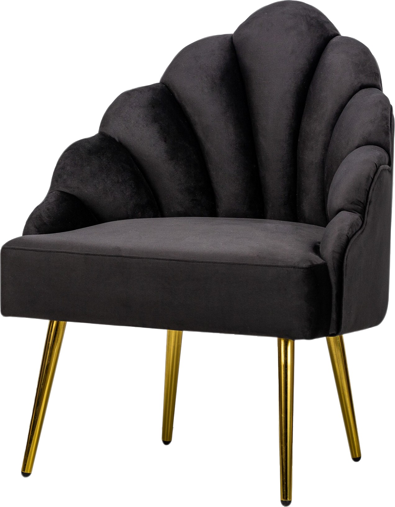 Bolge, Loungestol, Sort, Fløjl (H: 89 x B: 63 cm.)