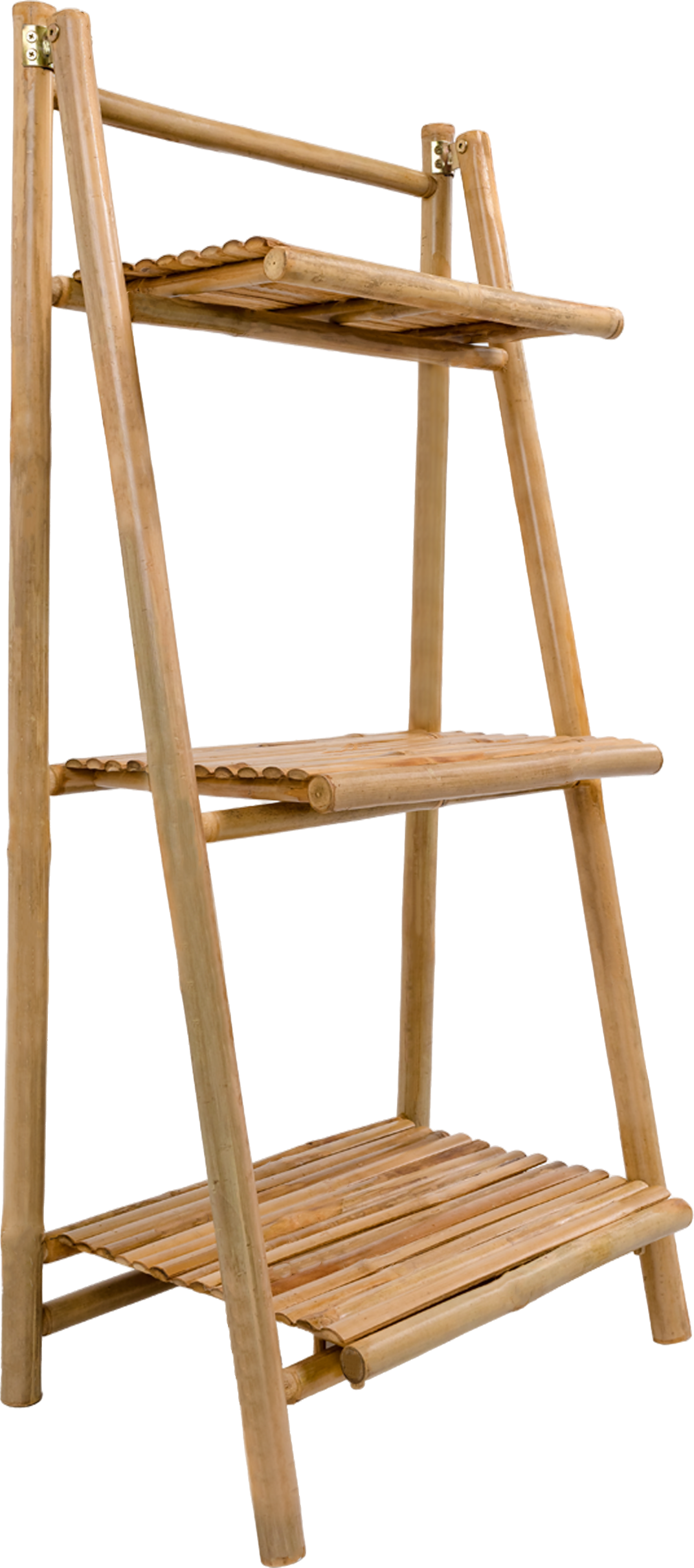 Reol Nordlys Furniture Kendari i natur bambustræ A-formet hyldereol, 3 hylder, 108 x 53 x 35,5 cm