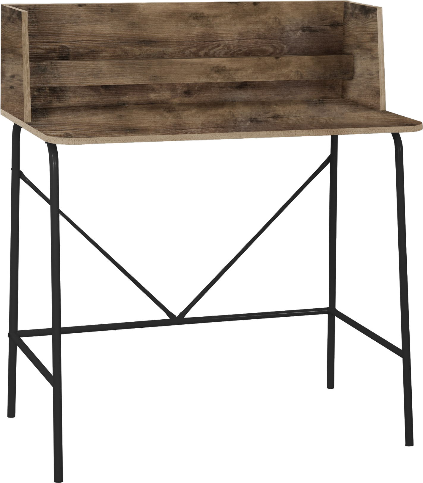Skrivebord Nordlys Furniture Houston Industrielt Natur 100ÉÂ90ÉÂ48 cm Sort Epoxy Metalstel
