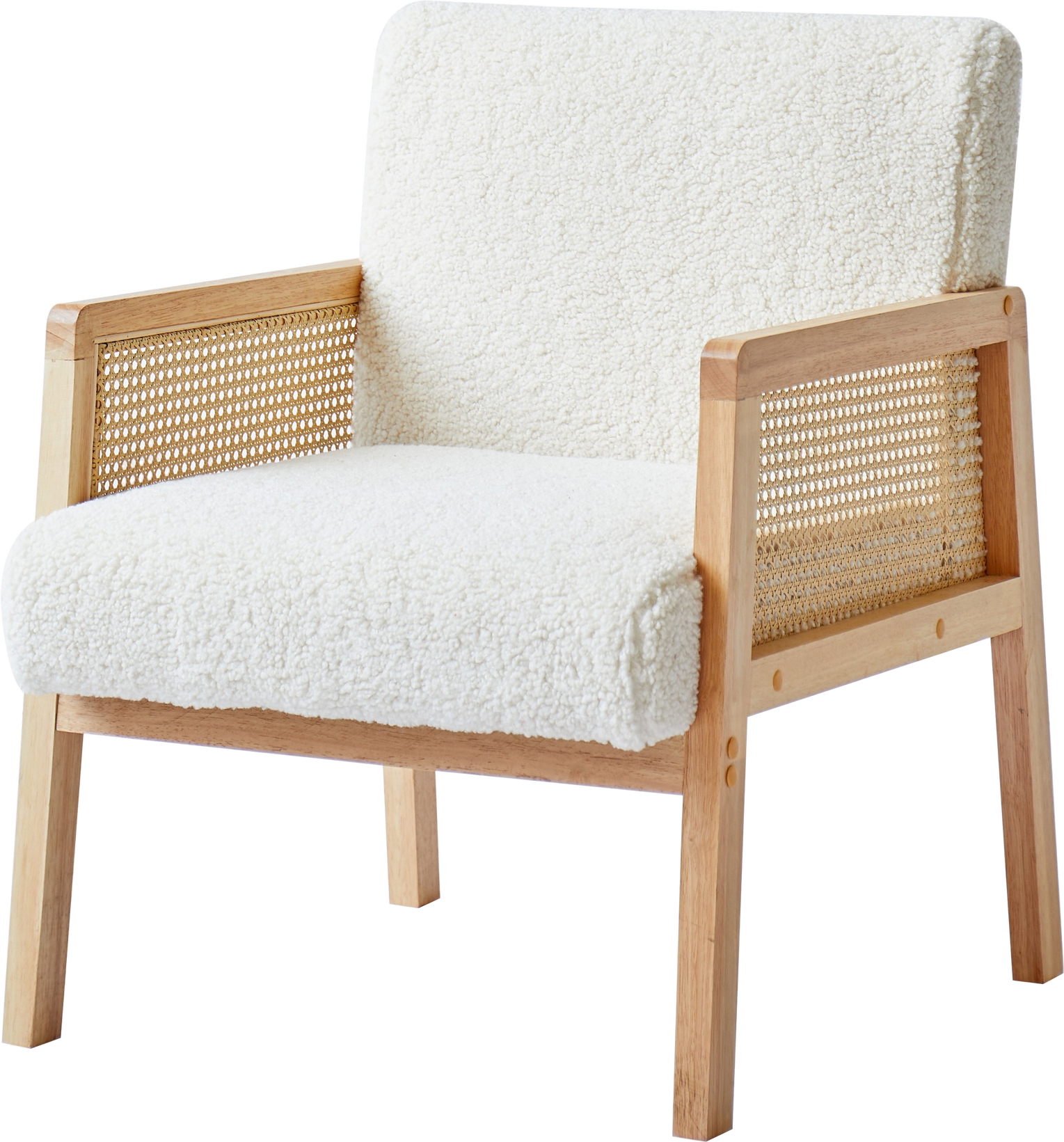 Borgo, Loungestol, Hvid, Løkke (H: 76 x B: 60 cm.)
