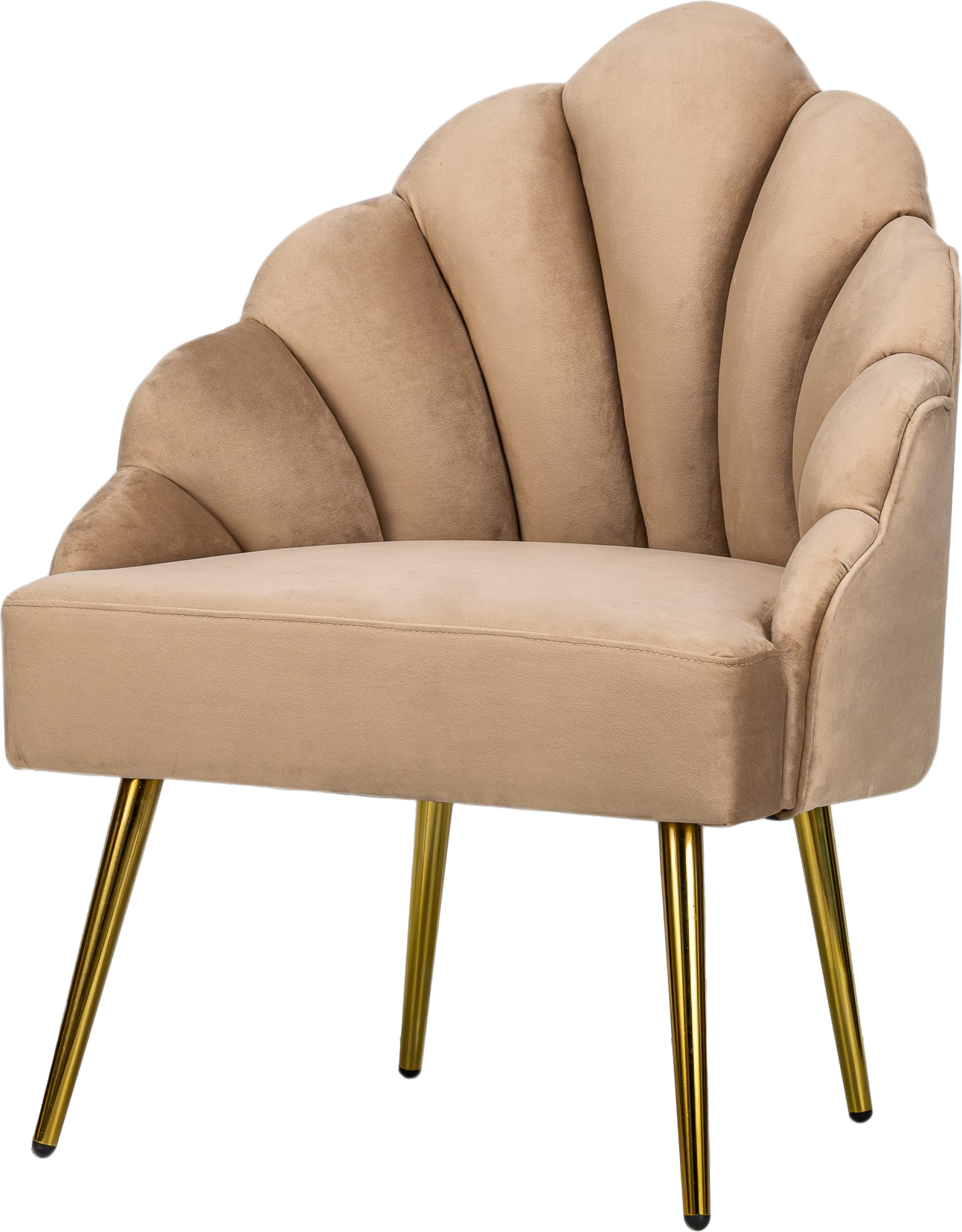 Bolge, Loungestol, Beige, Fløjl (H: 89 x B: 63 cm.)
