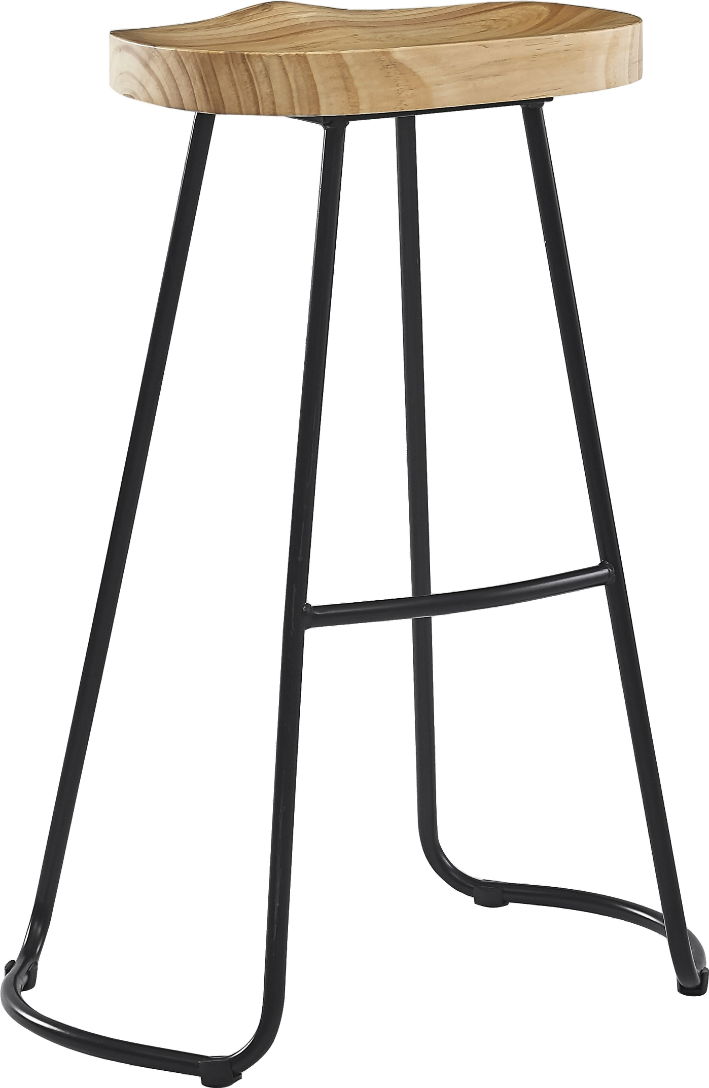 Barstol Nordlys Furniture Tabnikko FSC-asketræ beige med sortlakerede metalben og ergonomisk sæde