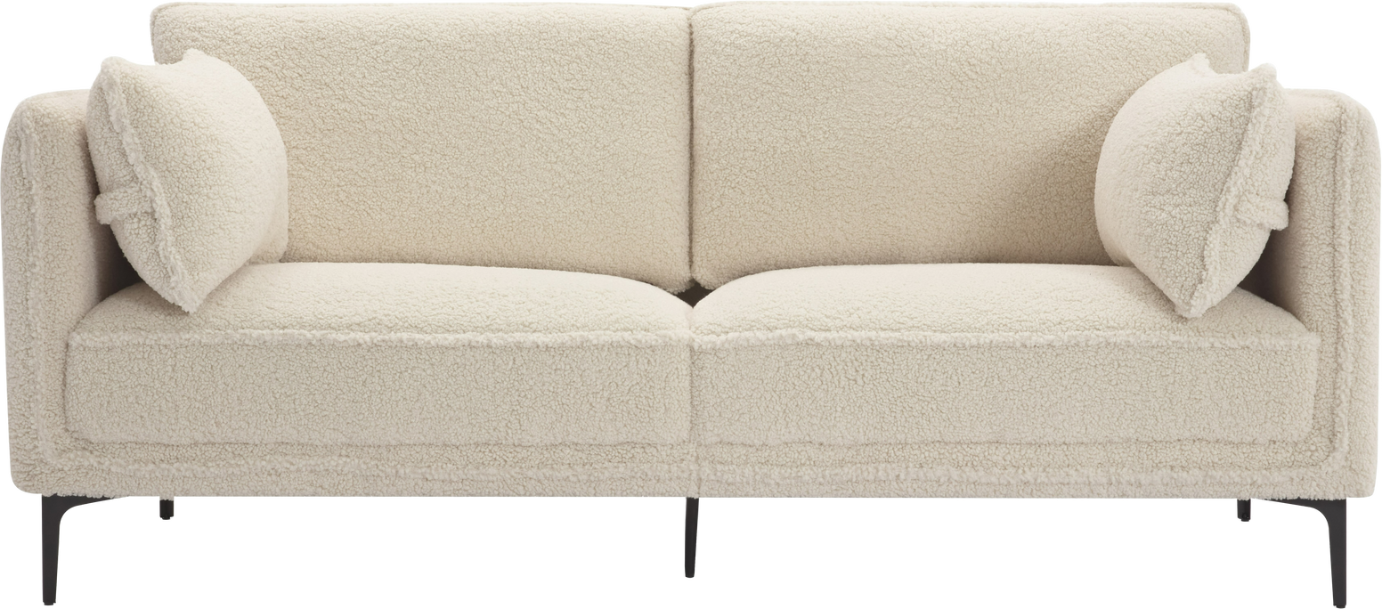 Nuuk, 2-personers sofa, Hvid, Løkke (H: 86 x B: 195 cm.)