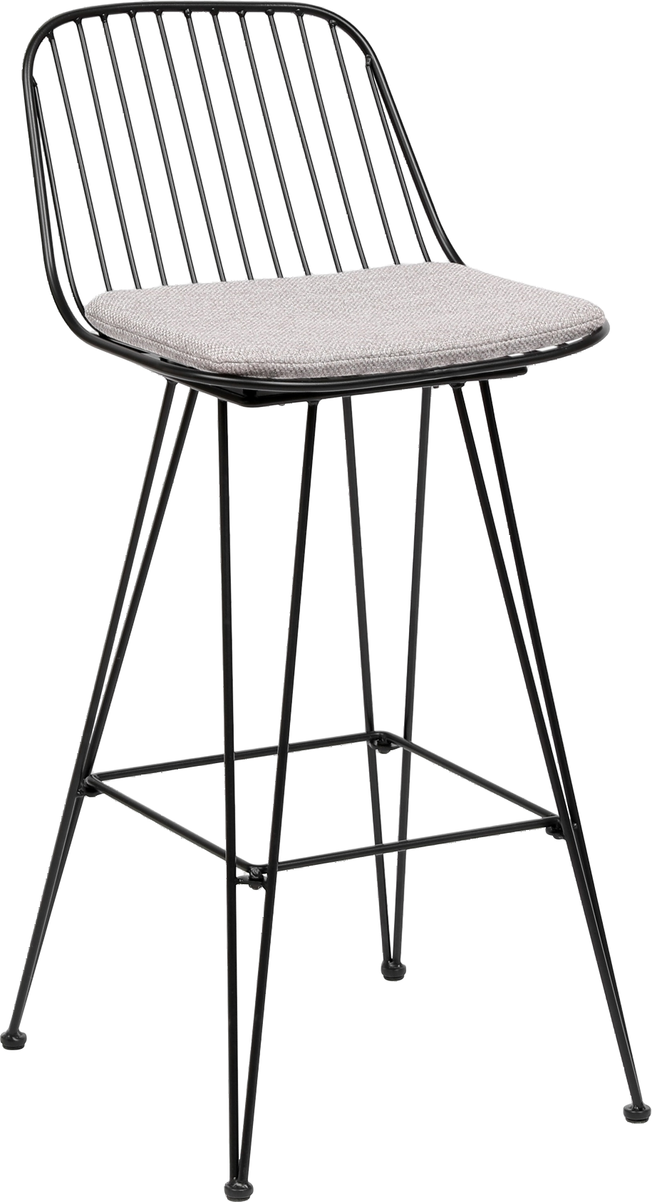 Tabchester, Barstol, Grå, Metal (H: 90 x B: 41 cm.)