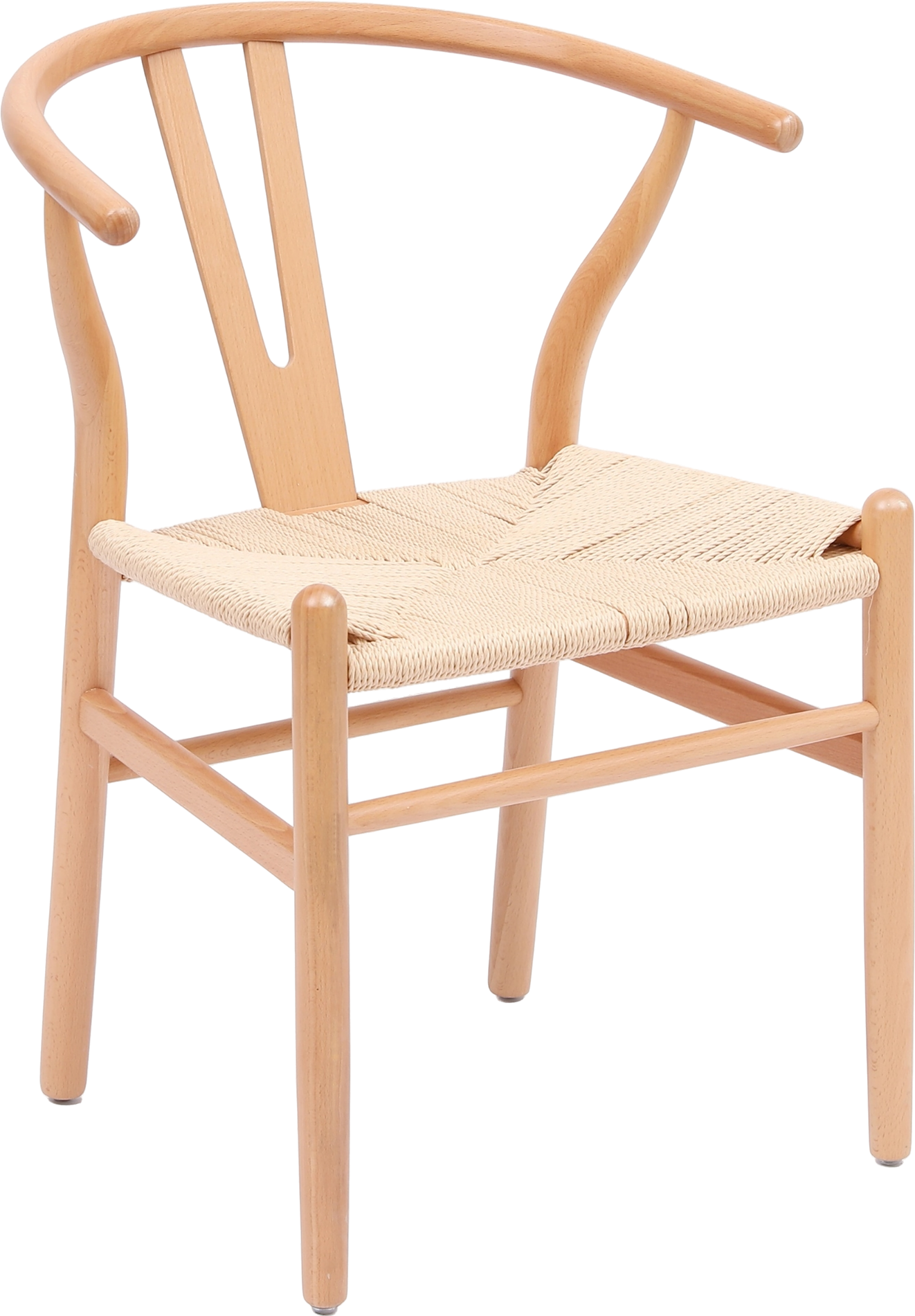 Spisebordsstol Nordlys Furniture Rosario i FSC-asketræ med brun rebpolstring H75x45x48 cm