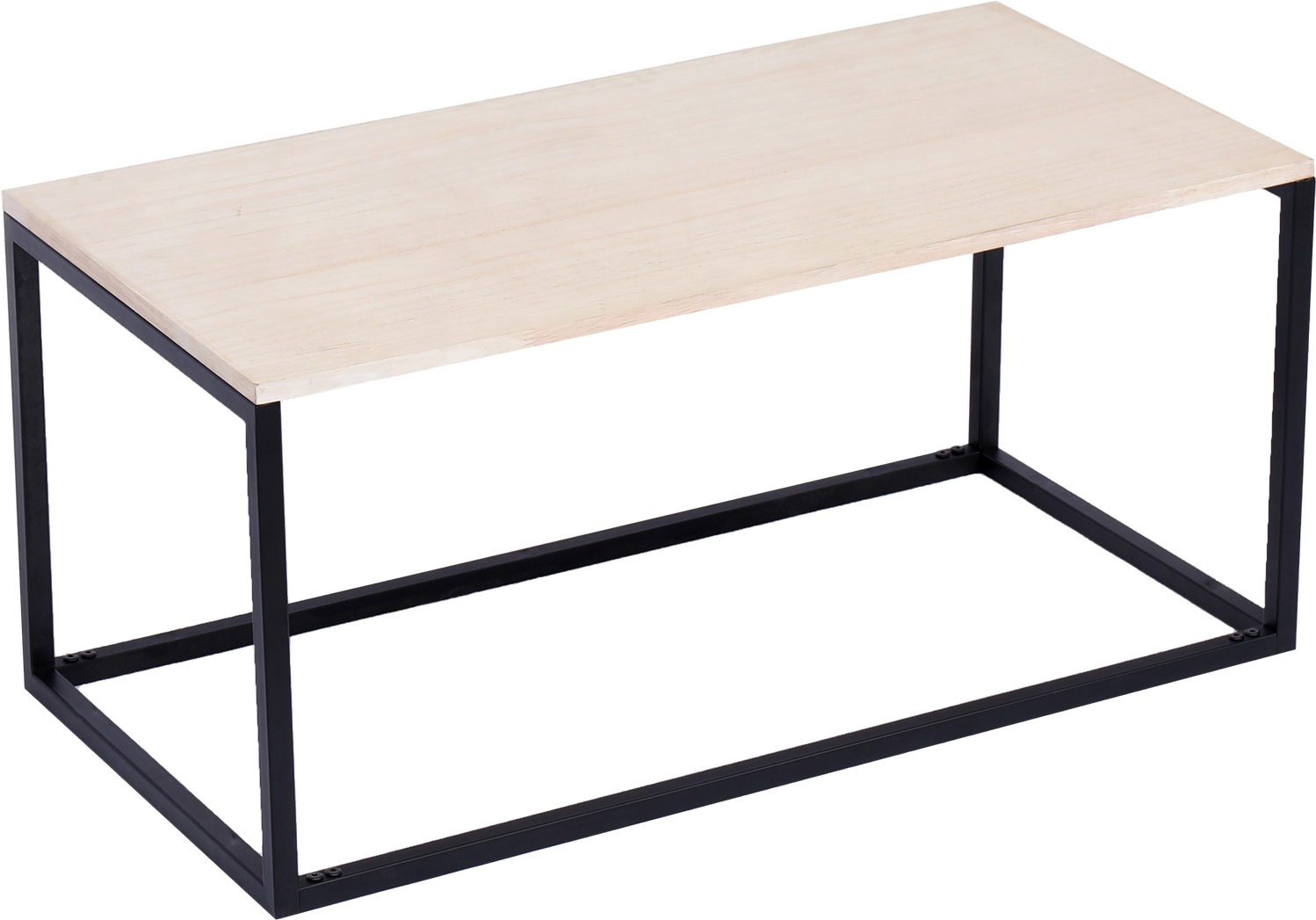 Sofabord/kaffebord Nordlys Furniture Sapporo FSC-træbordplade sortlakeret metalramme H43ÉÂB90ÉÂD45 cm