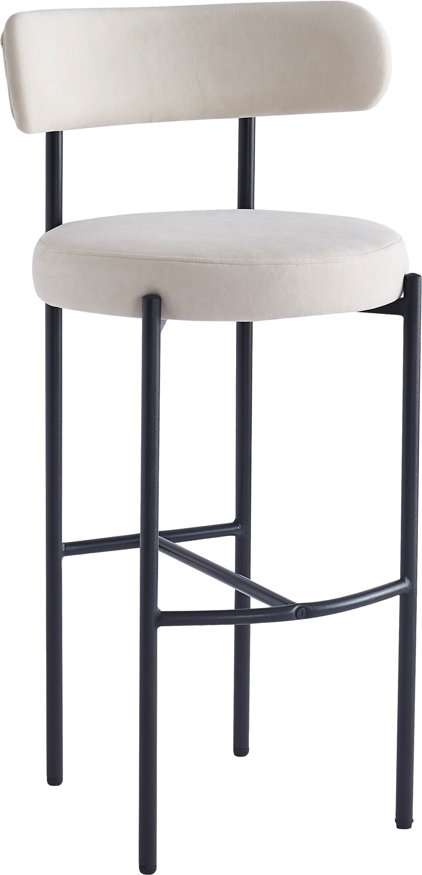 Tablars, Barstol, Beige, Stof (H: 103 x B: 47 cm.)