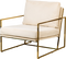 Viborg, Loungestol, Beige, Fløjl (H: 81 x B: 68 cm.)
