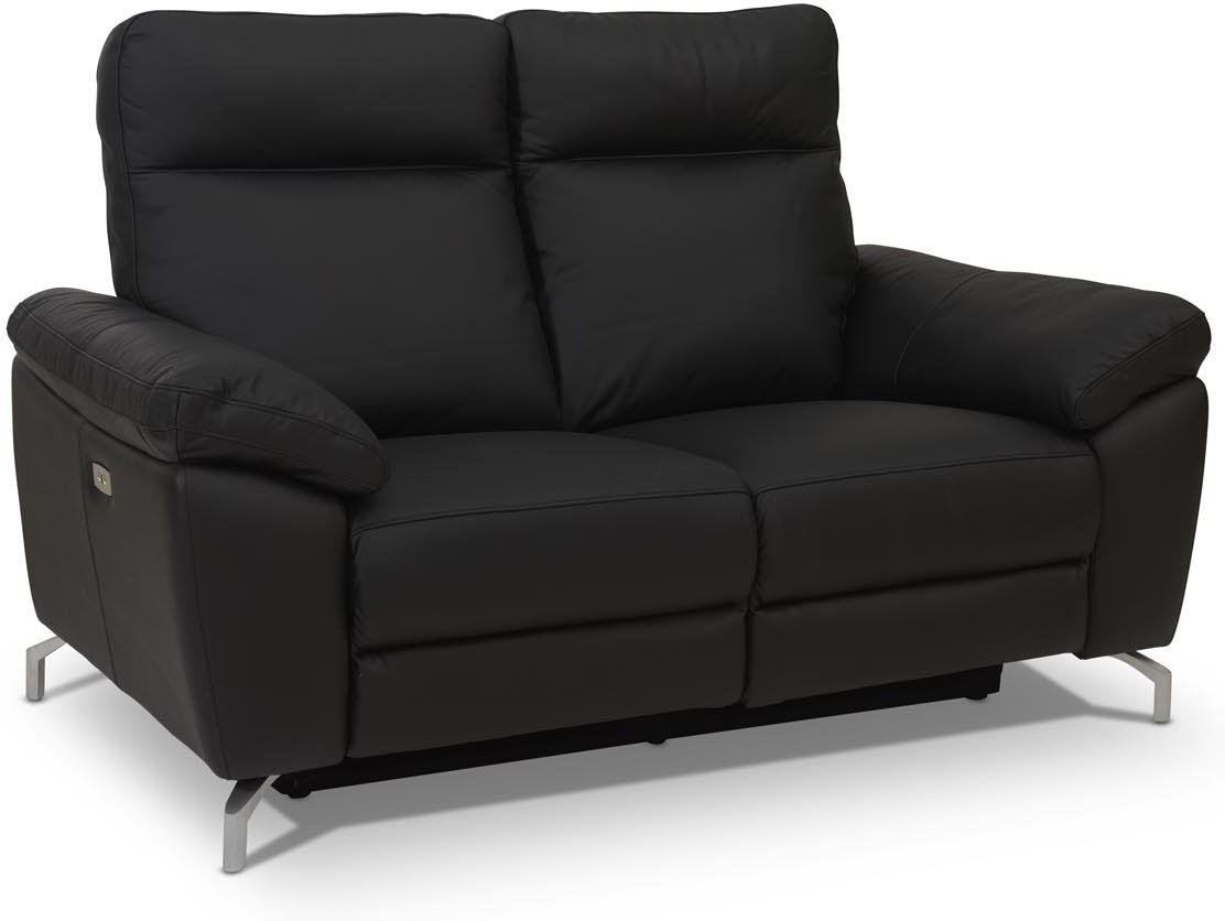 Edinburgh, 2-personers sofa, sort, H101x162x96 cm, læder
