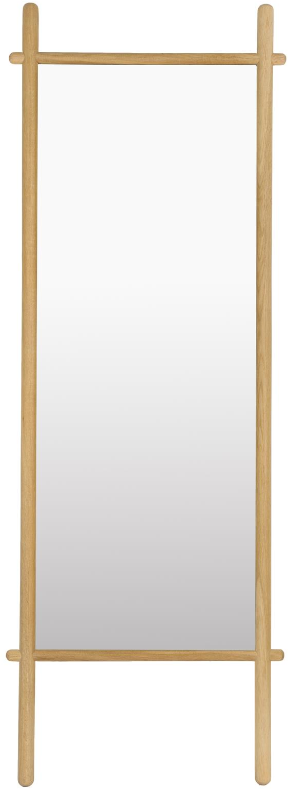 Spejl Studio White Solene rektangulært vægspejl i egetræ 160 x 58 cm natur