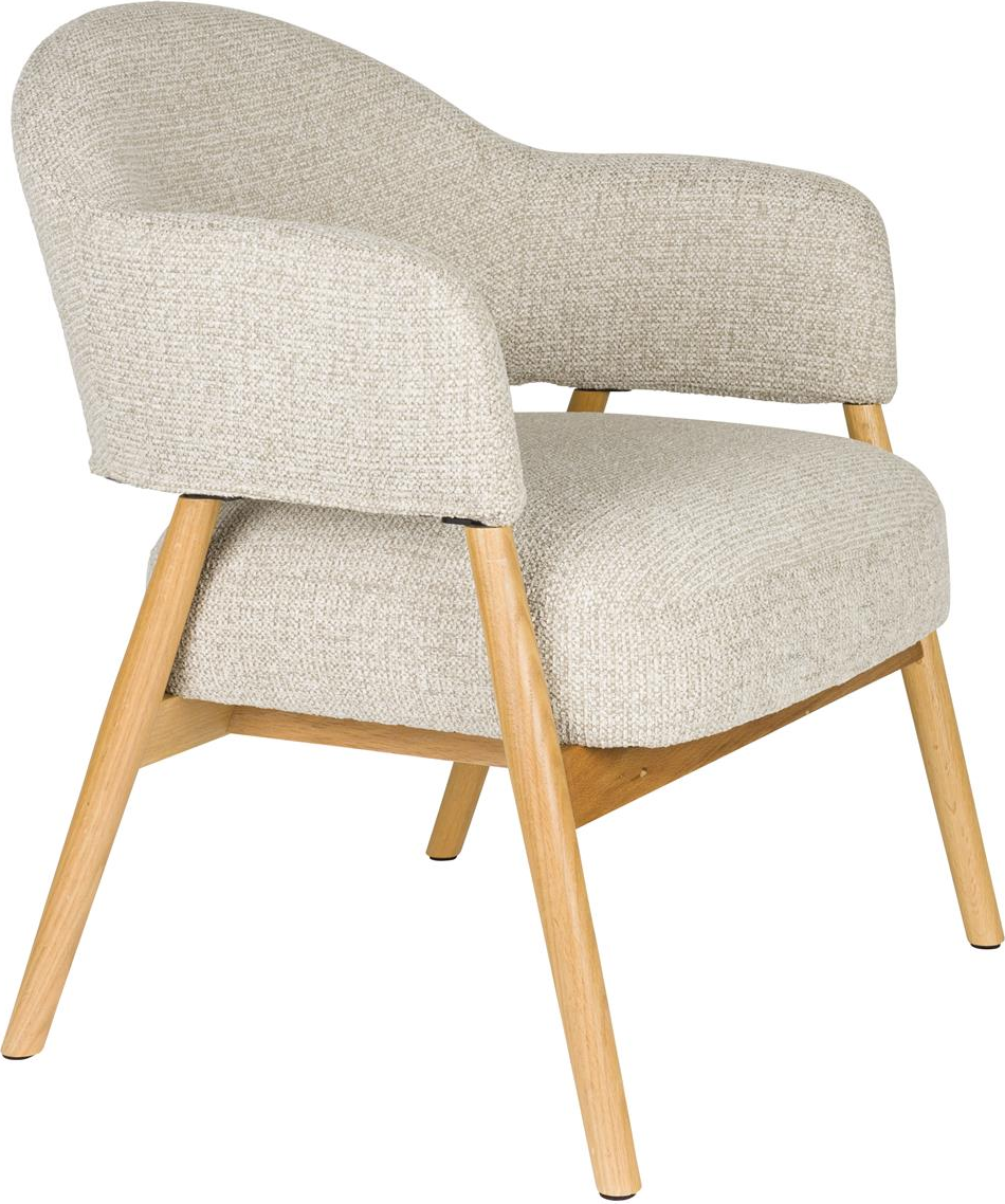 Indy, Loungestol, Lysgrå, Stof (L: 66,5 x H: 76,5 x B: 64 cm.)