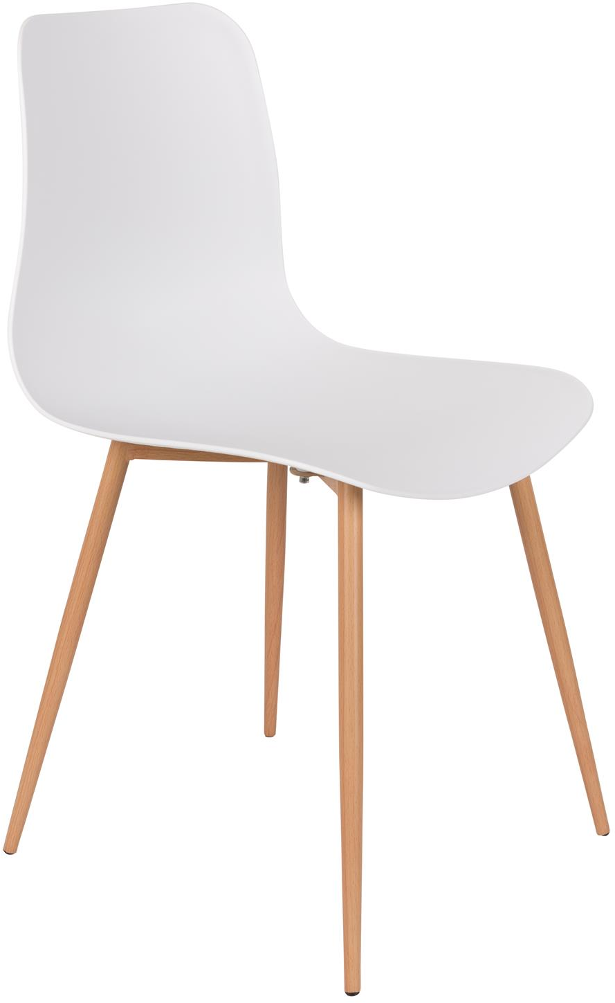 Spisebordsstol Studio White Leon offwhite polypropylen med jernstel alsidig spise- og kontorstol
