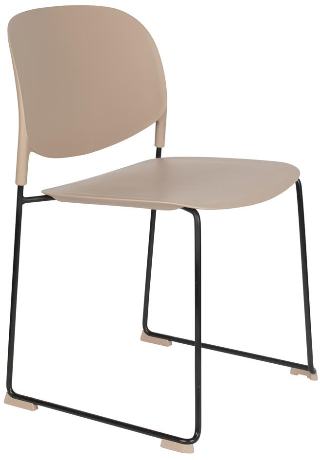 Spisebordsstol Stacks Studio White stenlysgrå  –  stabelbar polypropylenplast