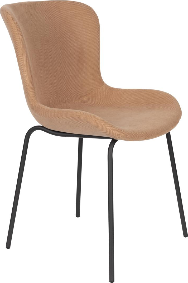 Junzo, Spisebordsstol, Nougat, Stof (L: 56 x H: 81,5 x B: 48 cm.)
