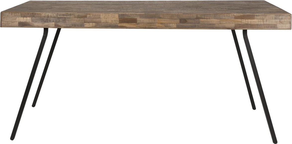 Spisebord Studio White Suri Teaktræ Brungrå 160x78 Cm Metalben