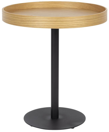 Yuri, Sidebord, Mørk sand, Egetræsfiner (D: 40 x H: 45 cm.)